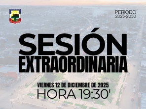 Sesión Extraordinaria del día viernes 12 de diciembre de 2025.