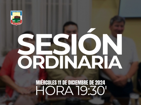 Sesión Ordinaria del día miércoles 11 de diciembre de 2024.