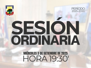 Sesión Ordinaria del día miércoles 3 de setiembre de 2025