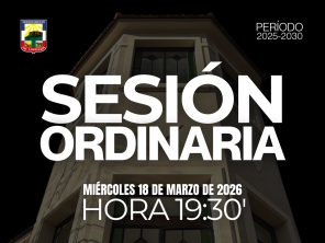 Sesión Ordinaria del día miércoles 18 de marzo de 2026.