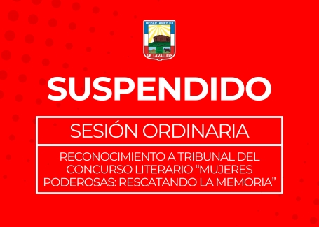 Se suspenden las actividades previstas para el día miércoles 25 de setiembre del cte.