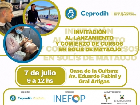 Lanzamiento de los cursos de CEPRODIH en Solís de Mataojo.